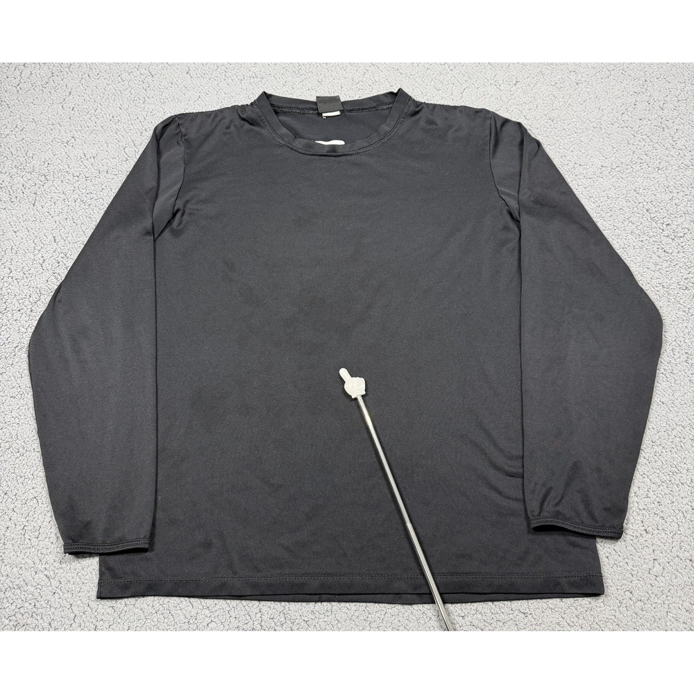 Vintage Patagonia Capilene Shirt Mens Medium Black Long Sleeve Baselayer Top - Picture 1 of 8